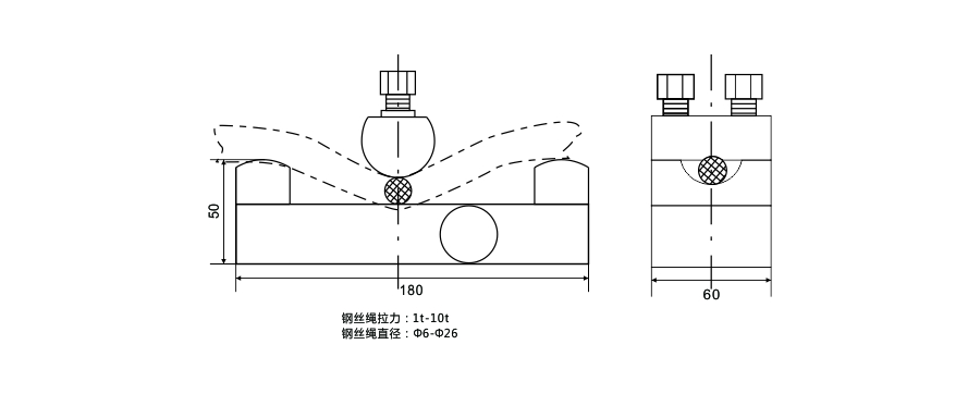 BCQ旁压式传感器尺寸图