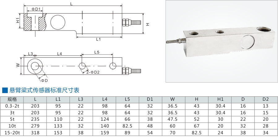 ML-QS-C悬臂梁式传感器